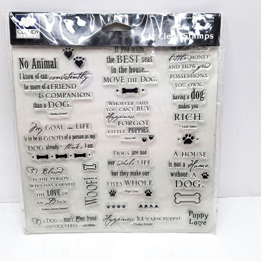 Cloud9‎ Design Dog Quotes Clear Stamps - Scrapbooking Card Making Craft